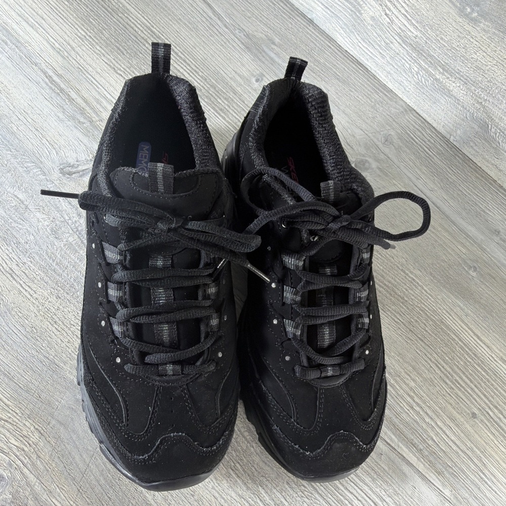 Skechers D'Lites 11949 Black Memory Foam Athletic Sneakers Women's Size US 8.5 - Picture 9 of 11